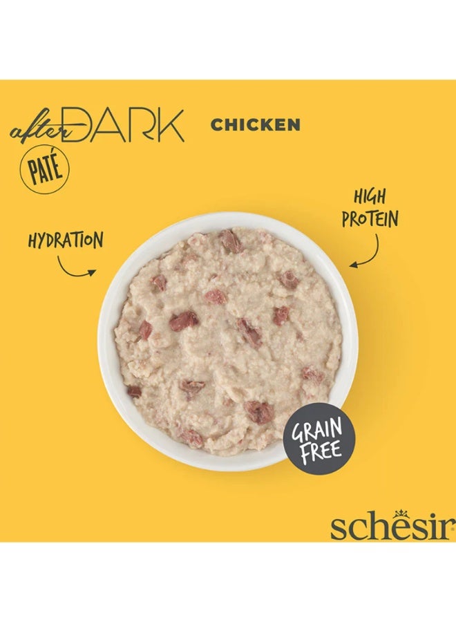Schesir After Dark Wet Cat Food for Adult Cats – Shredded Chicken Pate – Grain-Free High-Protein Formula – 480 g (6 x 80 g Cans) - Image 4